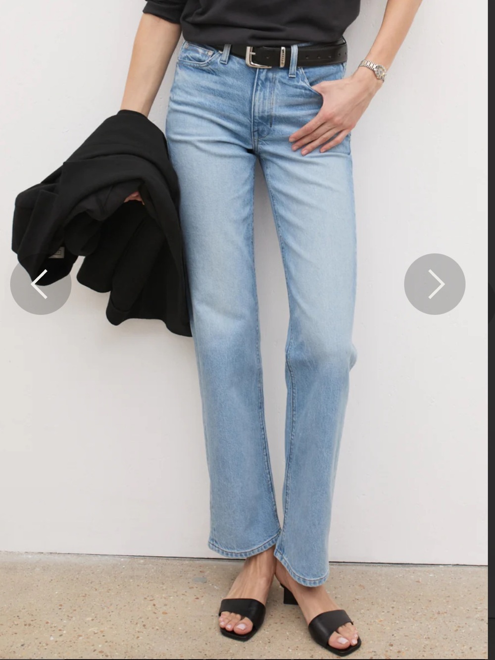 AYR The Roadie Light Blue High-Rise Straight Jeans - Picture 5 of 9